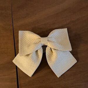 J. Crew Cream Textured Bow Hair Accessory